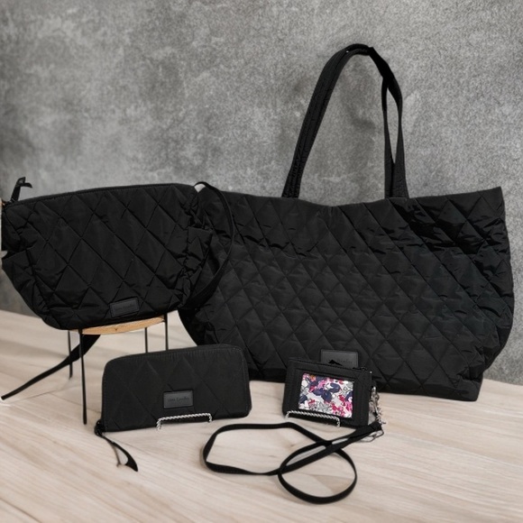 Vera Bradley Ultralight Black Go Ahead Crossbody, Wallet, ID,Lanyard Set Soldout - Picture 13 of 14